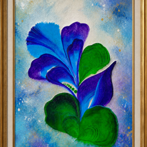 Blue Botanical Bloom painting